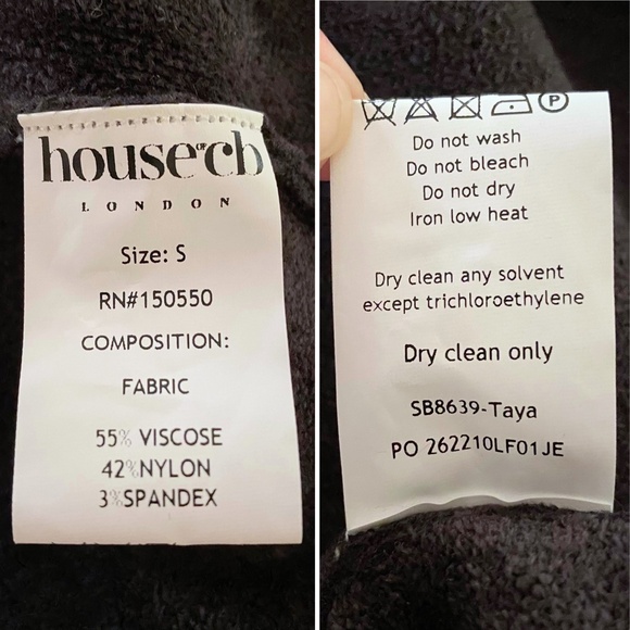 NEW House of CB Taya Chenille Mini Dress Charcoal Small - Picture 13 of 13